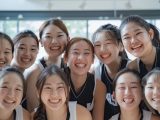 香川県　バスケットボール部女子　集合写真　#部活　#運動部　#バスケ部　#バスケットボール部　#AI美少女　　