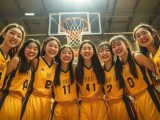 沖縄県　女子バスケ部　集合写真　#部活　#運動部　#バスケ部　#バスケットボール部　#AI美少女　　