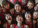 群馬県　バスケットボール部女子　集合写真　#部活　#運動部　#バスケ部　#バスケットボール部　#AI美少女　　